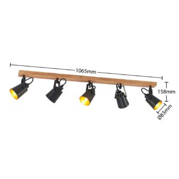Lindby Kimban stropné svietidlo, 5-plameňové - Image 2