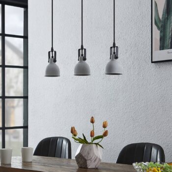 Lindby Amilia závesná lampa betónové tienidlá 3-pl - Image 2