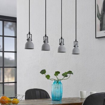 Lindby Amilia závesná lampa betónové tienidlá 4-pl - Image 2