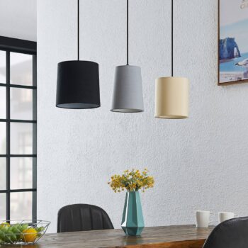 Lindby Amilia závesná lampa látkové tienidlá 3-pl. - Image 2