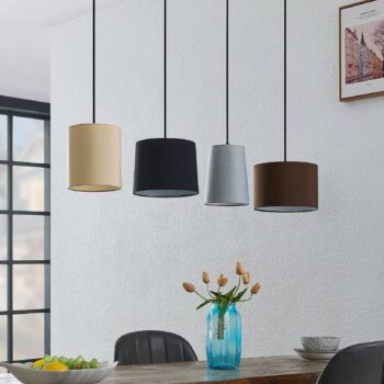 Lindby Amilia závesná lampa látkové tienidlá 4-pl. - Image 2