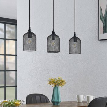Lindby Dolcin závesná lampa sieťované tienidlá 3pl - Image 2