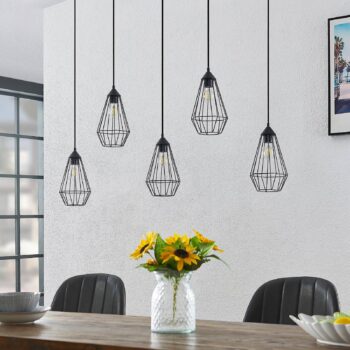 Lindby Elainy závesná lampa klietkový dizajn 5-pl. - Image 2