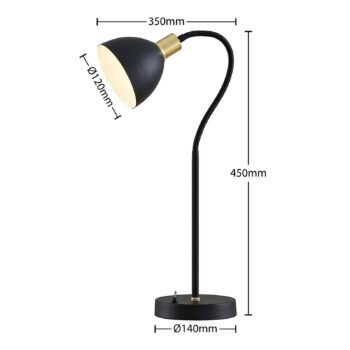 Lindby Genora stolná lampa v čiernej - Image 2