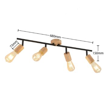 Lindby Magniva stropné svietidlo, 4-plameňové - Image 2