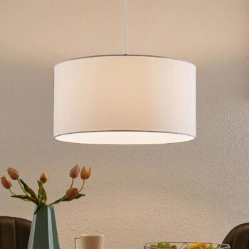 Lindby Imarin závesná lampa, 1-pl, biela