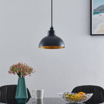 Lindby Zelotta závesná lampa, 1-plameňová, čierna - Image 2