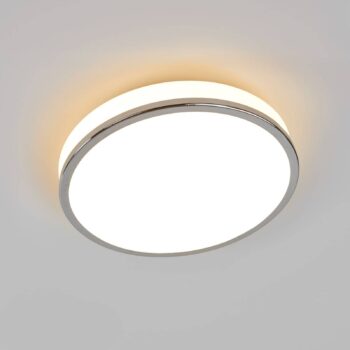 Stropné LED svietidlo Lyss chrómový okraj IP44 - Image 4