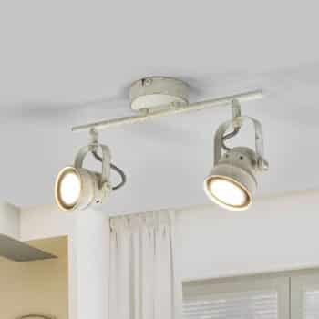 2-plameňové stropné LED svietidlo Leonor v bielej - Image 3