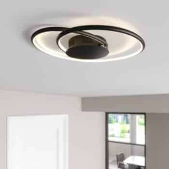 Lindby Joline stropné LED svietidlo, čierne, 45 cm - Image 4