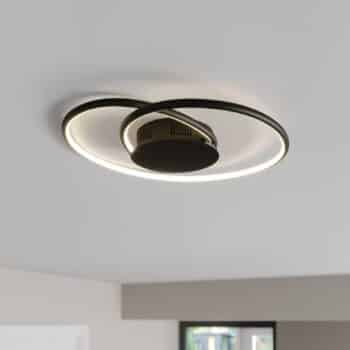 Lindby Joline stropné LED svietidlo, čierne, 45 cm - Image 3