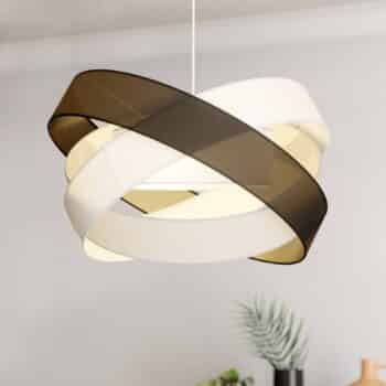 Lindby Simaria závesná lampa čierna/sivá/biela - Image 3