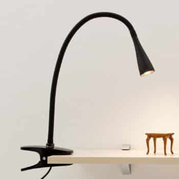 Jemná upínacia LED lampa Baris v čiernej - Image 3