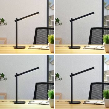 Lindby Loretta LED lampa na písací stôl CCT čierna - Image 4
