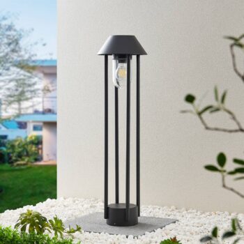 Lucande Olinum chodníková lampa, tmavo-sivá
