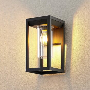 Lindby Estami vonkajšia nástenná lampa, sivá
