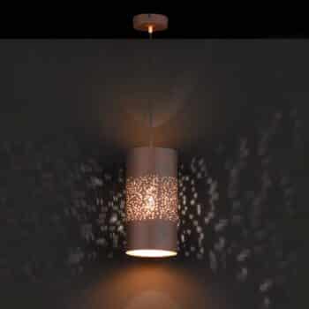 Valcovitá závesná lampa Ancona, hnedá starožitná - Image 2