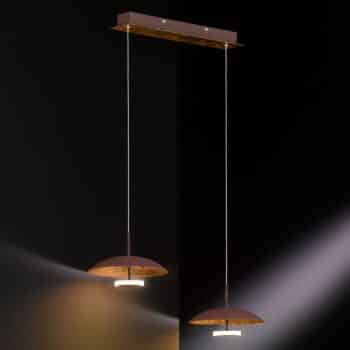 Závesné LED svietidlo Pierre, zlato-hnedá, 2-pl. - Image 2