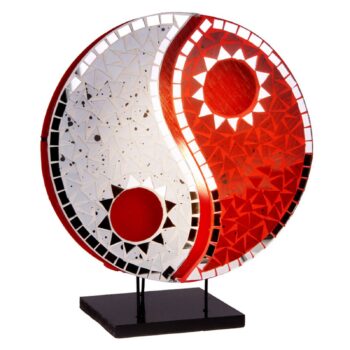 Stolná lampa Ying Yang mozaika červená - Image 2