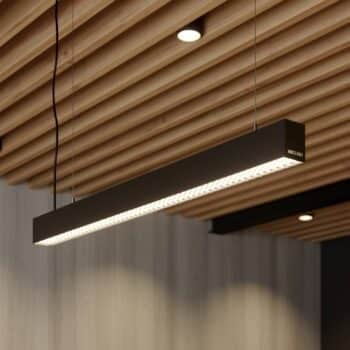 Arcchio Thores závesné LED kancelária 113cm čierne
