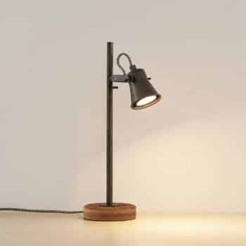 Lindby Grandesa stolná lampa stojan drevo - Image 2