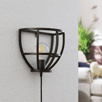 Lindby Rutger nástenná lampa, spínač, zástrčka - Image 2