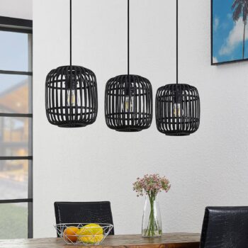 Archio Canyana závesná lampa, tri zdroje, čierna - Image 2