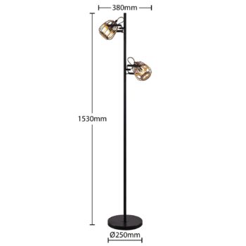 Lindby Bominio stojaca lampa s dvomi tienidlami - Image 2