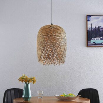 Lindby Solivia závesná lampa z bambusu - Image 2