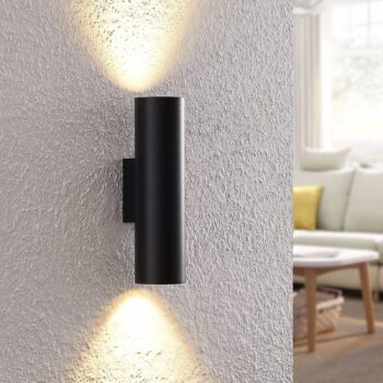 Arcchio Dilana nástenná lampa okrúhla/2 sv./čierna