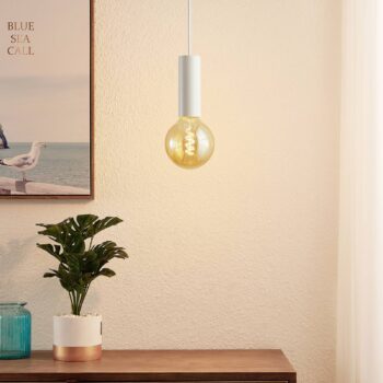 Arcchio Padilum závesná lampa, výška 15 cm, biela
