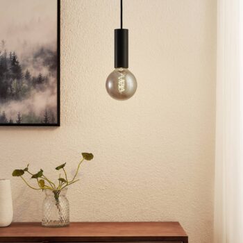 Arcchio Padilum závesná lampa, výška 15 cm, čierna