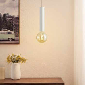 Arcchio Padilum závesná lampa, výška 27 cm, biela