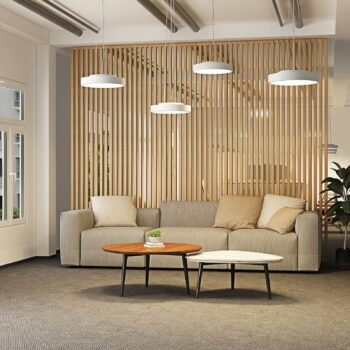 Arcchio Vanida LED závesná lampa, biela, 40 cm