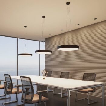 Arcchio Vanida závesná LED lampa, čierna, 60 cm