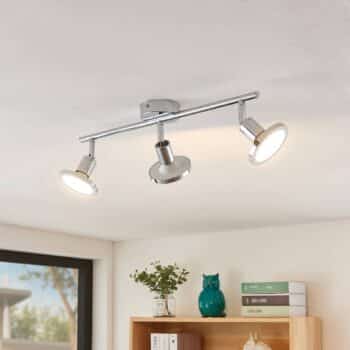 Lindby Ayden stropné LED svietidlo 3-pl. dlhé - Image 4