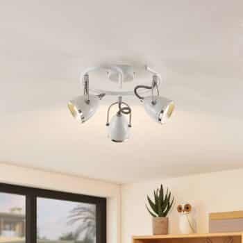 Lindby Jadon stropné LED svietidlo biele 3p 29,7cm - Image 4