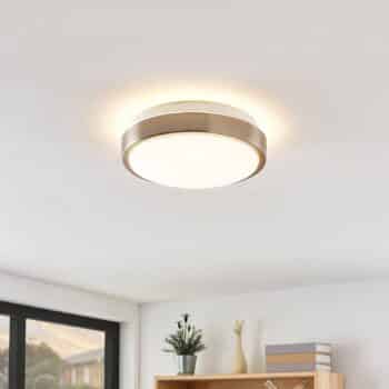 Lindby Camille stropné LED, snímač, Ø 26 cm nikel - Image 4