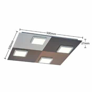 Lindby Upari LED-taklampa, 4 lampor, kvadratisk - Image 2