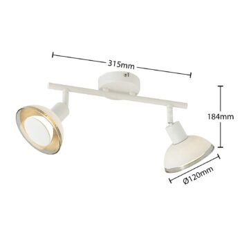 Lindby Erin stropné LED svietidlo biela 2-pl. - Image 2