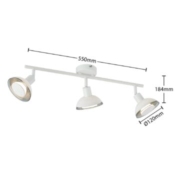 Lindby Erin stropné LED svietidlo biela 3-pl. - Image 2