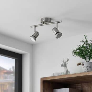 ELC Simano stropné LED svietidlo nikel 2-plameňové - Image 2