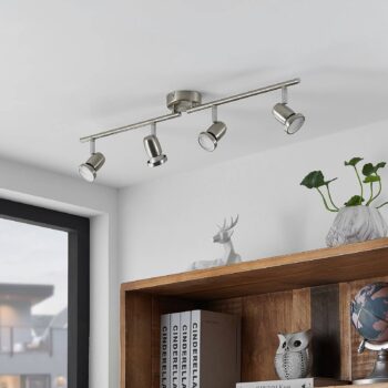 ELC Simano stropné LED svietidlo nikel 4-plameňové
