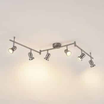ELC Simano stropné LED svietidlo nikel 6-plameňové - Image 2