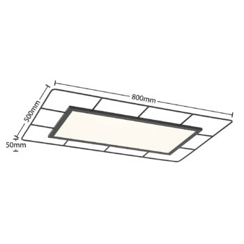 Lindby Khai stropné LED svetlo, Stepdim 80 x 50 cm - Image 2