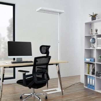 ELC Curina stojaca LED lampa so stmievačom, biela