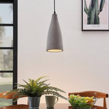 Betónová závesná lampa Sanne priemyselný štýl - Image 4