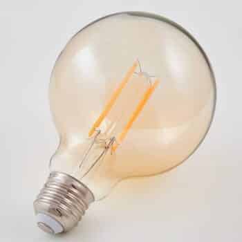 E27 LED globe filament 6W 500lm jantár 2200K - Image 3