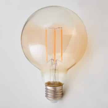 E27 LED globe filament 6W 500lm jantár 2200K - Image 2