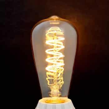 E27 LED Rustika Curved Line 4W 2200K jantár - Image 3